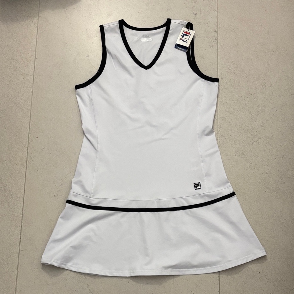 Fila White Dress with Black Accents